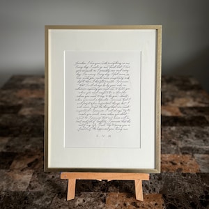 Calligraphie pour voeux de mariage