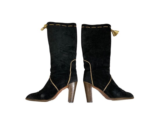 ysl gold boots