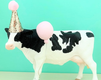 Black and White Cow Cake Topper/Farm Party Cake/Farm Animal Cake Toppers/Party Animals