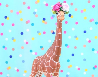 Giraffe Cake Topper/Safari Party Cake/Safari Animal Cake Toppers/Party Animals