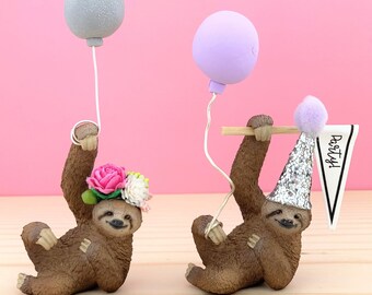 Sloth Cake Topper/Forest Party Cake/Forest Animal Cake Toppers/Party Animals