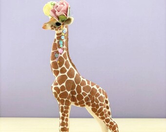 Giraffe Calf Cake Topper/Safari Party Cake/Safari Animal Cake Toppers/Party Animals/Baby Giraffe