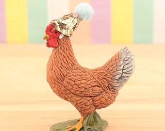 Hen Cake Topper/Farm Party Cake/Farm Animal Cake Toppers/Party Animals