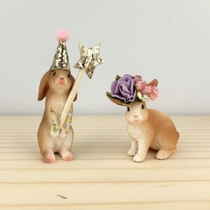 Rabbit Cake Topper/farm Party Cake/farmanimal Cake Toppers/party ...