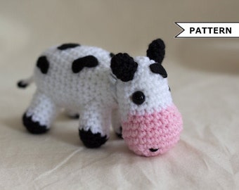 Cow Crochet Pattern, Farm Animal Amigurumi