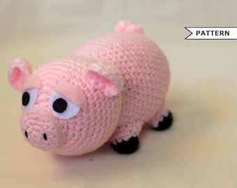 Pig Crochet Pattern, Amigurumi, Crocheted Plush, Farm Animal