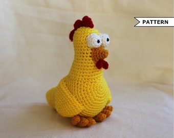 Chicken Crochet Pattern, Farm Animal Amigurumi