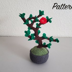 Plum Bonsai Tree Crochet Amigurumi Pattern