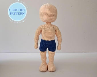 Male Body Crochet Pattern Amigurumi Tutorial