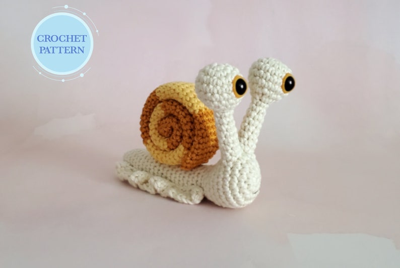 Snail Crochet Pattern, Amigurumi Snail, Crochet Snail Tutorial, Soft Toy image 1