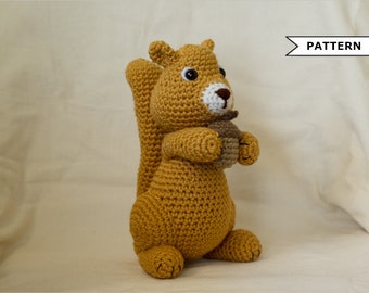 Squirrel Amigurumi Animal Stuffed Toy Crochet Pattern