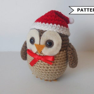 Christmas Owl Amigurumi Crochet Pattern
