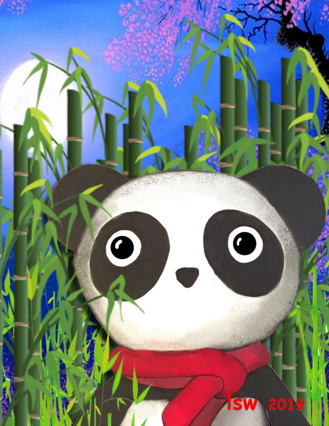 Kids Panda Art Childrens Room Art Panda Bear Wall Print 8 X 10 Inches ...