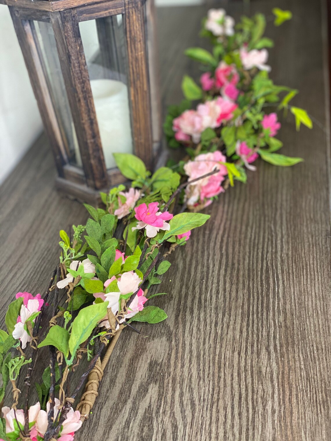 Cherry Blossom Garland Farmhouse Decor Spring Garland Pink Etsy