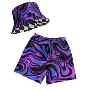 Purple Swirl Men&#39;s Shorts | men&#39;s rave shorts mens rave outfit edm festival mens athletic edm festival outfit mens rave outfits plus size
