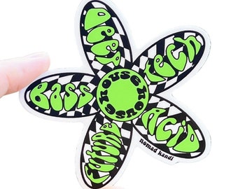 House Music Flower Sticker (edm, music festival, house, rave)