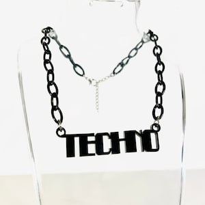 Techno Choker (edm choker, rave accessories, techno music, festival fashion, rave accessories, mens rave, womens jewelry, house festival)