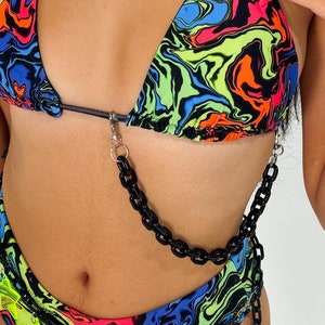 Attachable Chain 20+ COLORS | rave accessory backpack chain kandi belt chain jewelry kandi rave chain chain belt rave wear acrylic chain