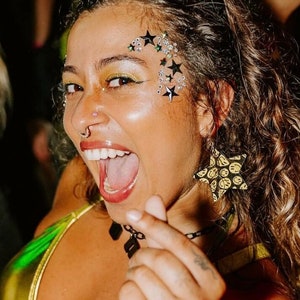 Trippy Star Earrings (limited edition, custom acrylic, rave accessory, trippy earrings, EDM)