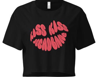 Headbang & Kiss Crop Top | edm crop top dubstep outfits rave wear womens modest rave outfit casual festival outfit headbangers bass babe edm