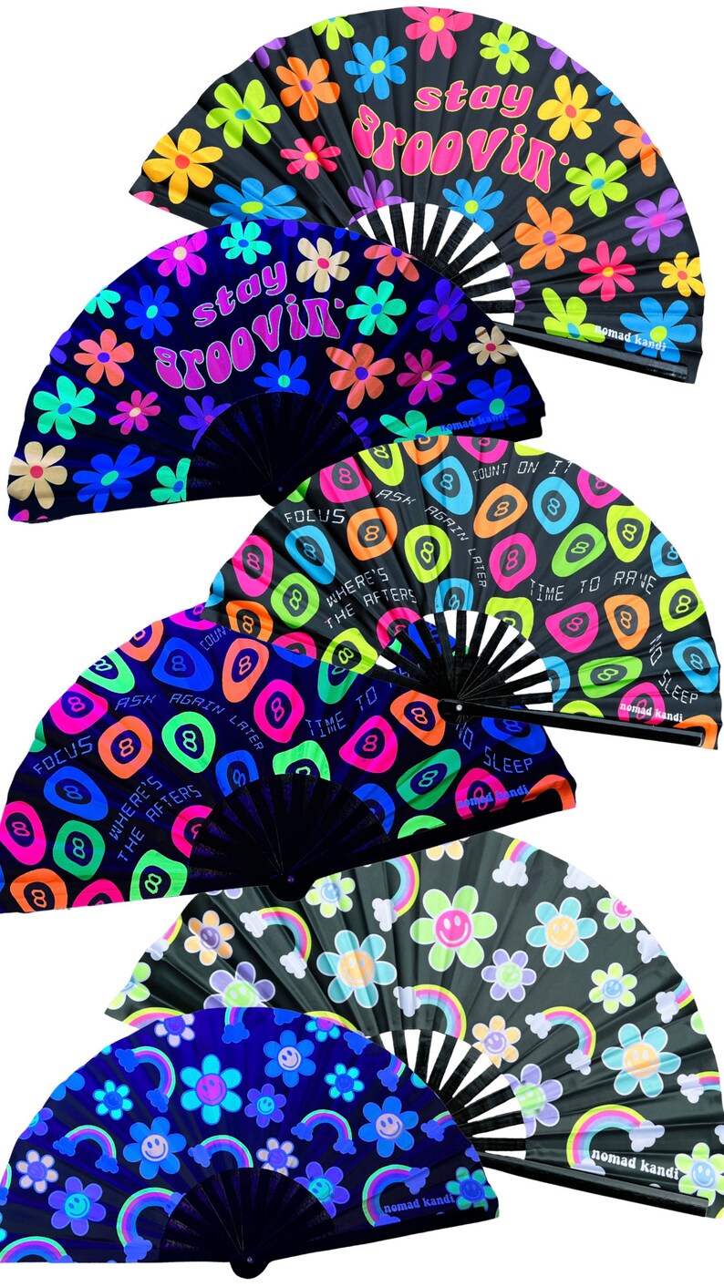 Magic 8 Ball Fan music Festival Fan Rave Accessory 90s 8 - Etsy