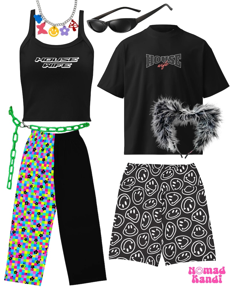 House Wife Micro-Rib Tank Top | house music rave wear womens festival shirt outfits techno summer music festival outfit edm concert shirt image 6