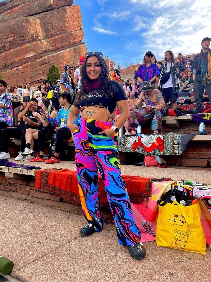 Fat Pants Rave Dark Rainbow Unisex Wide-leg Pants | Rave Pants Edm Festival Outfit ...