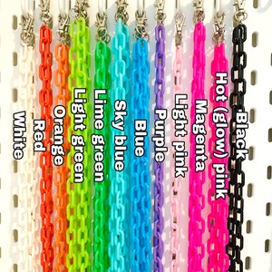 Chunky Chain Belt rave accessory kandi belt chain EDM rave plus size rave belt kandi belt chain belt acrylic belt kandi charm belt image 5