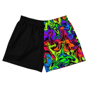 Vortex Women&#39;s Shorts | edm outfits modest rave outfit plus size rainbow rave womens shorts electric forest edm festival trippy shorts