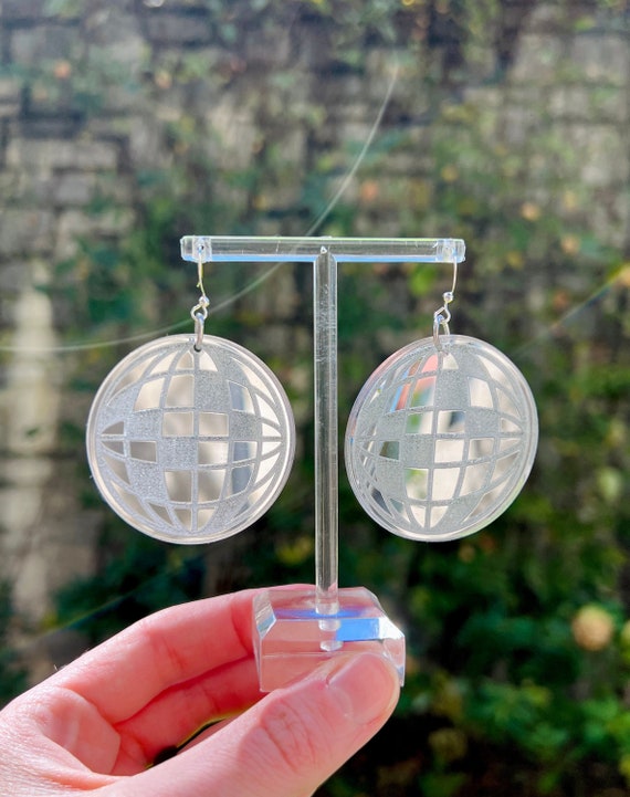 Orecchini A Sfera Disco Ball Vintage – Orecchini Pendenti A Specchio Per Donna, Ideali Per Feste A Tema Anni 70 E 80