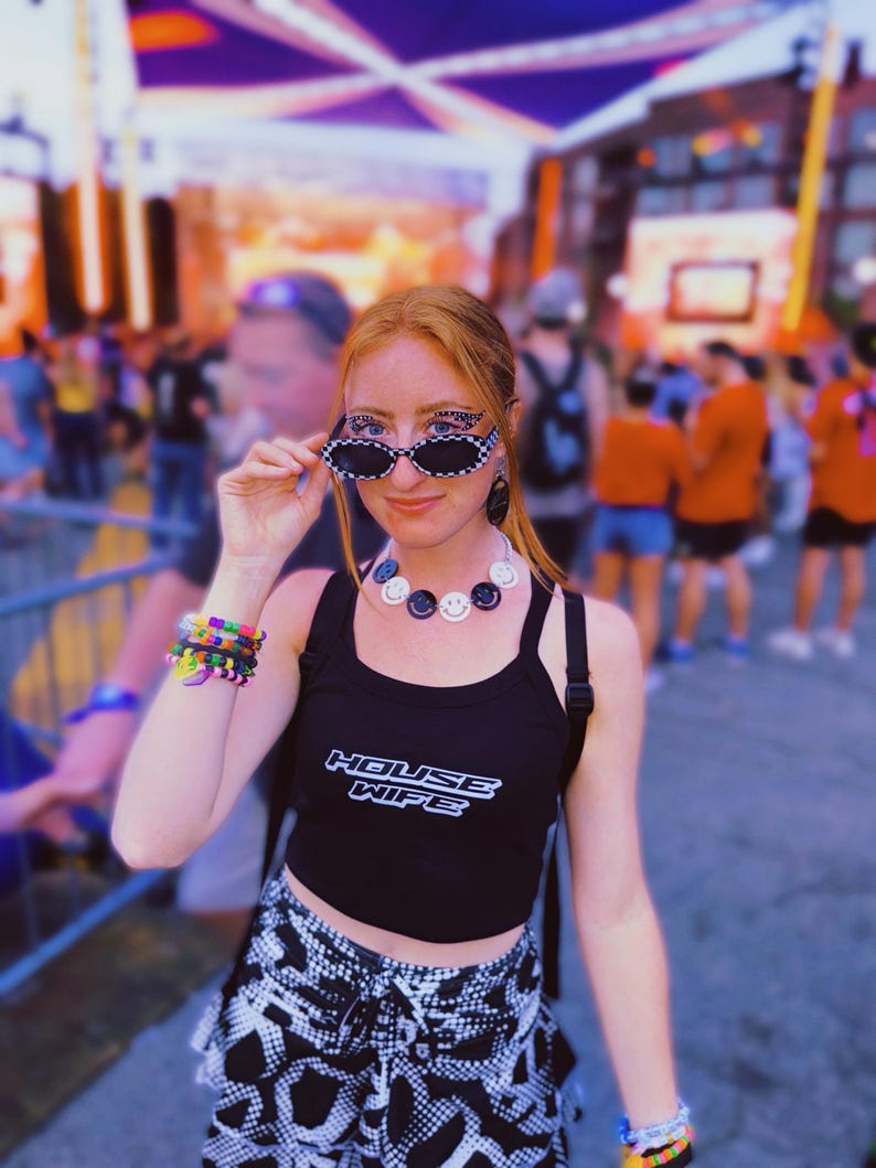 House Wife Micro-Rib Tank Top | house music rave wear womens festival shirt outfits techno summer music festival outfit edm concert shirt image 2