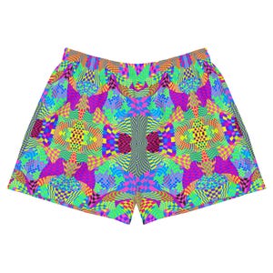 Kaleidoscope Women&#39;s Shorts | edm outfits modest rave outfit plus size rave womens shorts electric forest edm festival trippy shorts
