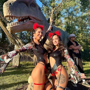 Dinosaur Belt | kandi chain belt dinosaur belt rave accessories Lost Lands festival belt festival accessories rave kandi EDM accessories