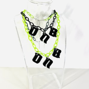 DNB Choker (rave accessories, drum & bass, drum n bass, edm, rave wear, acrylic jewelry, charm choker, music festival, acrylic charms)