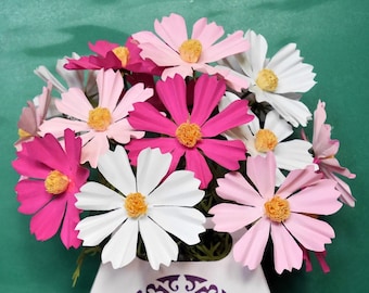 Cosmos - Free Gift Bag - Templates - Paper Flower - Video Tutorial - SVG - PDF - Studio - Paper Crafts - 3D Flowers -  See Item Details