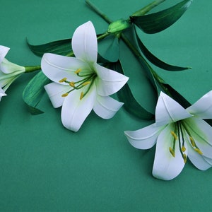 Oriental Lily - Paper Flower - Templates - Tutorial (see description) -  Instant Download - SVG - JPG - DI Y -  Home Decor - Bouquet