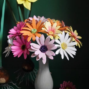 Madeliefje - Easy Paper Flower - sjablonen - direct downloaden - videotutorial - SVG - silhouet - Scan&Cut - Paper Crafts - Paper Bouquet - 3D