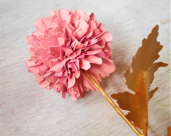 Pom Pom Dahlie (Vogue) - Papierblumen Vorlagen - Digitale Lieferung - Video Tutorial - SVG - PDF - Sulhouette - Cricut - Brother - Blumenstrauß