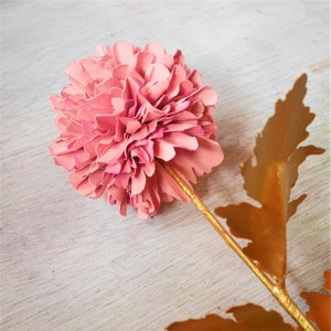 Pom Pom Dahlia (Vogue) - Modelli di fiori di carta - Consegna digitale - Video Tutorial - SVG - PDF - Sulhouette - Cricut - Fratello - Bouquet