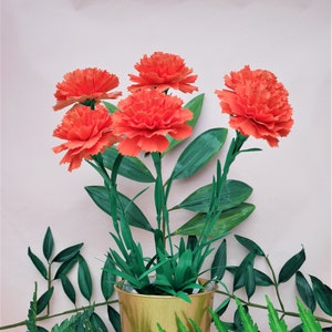 Carnation - Paper Flower - Templates - SVG - Instant Download - Video Tutorials - Silhouette - S&C - Cricut - Paper Crafts - Bouquet
