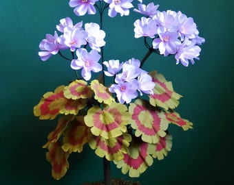 Begonia - Paper Flower - Templates - Instant Download - Video Tutorial - SVG - SIlhouette - Sccan&Cut - DIY - Botanical art - Paper Art