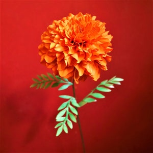 Tagetes africane - Fiori di carta - Modelli - Video tutorial - SVG - Scan&Cut - Silhouette - Fai da te - Fiori 3D - Bouquet di carta - Estate