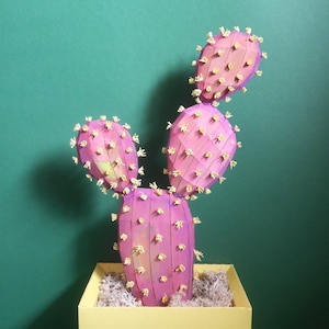 Fico d'India Cactus - Modelli - Download istantaneo - Video Tutorial - Cactus di carta - Cactus Low Poly - SVG - Silhouette - Cricut - Fai da te