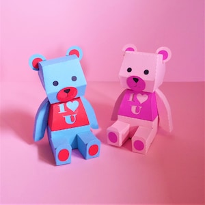 Teddy Bear Treat Box Templates: DIY Papercraft (SVG, Studio, S&C)