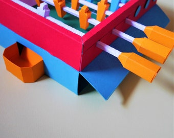 Caja de regalo de futbolín Plantillas Descarga instantánea