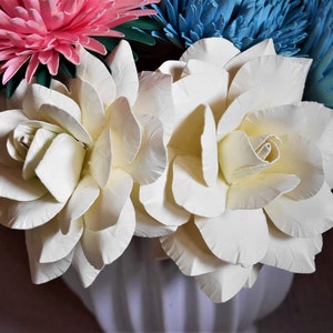Garden Rose - Easy Paper Flower - Templates - Digital Delivery - Video Tutorial - SVG - PDF - Silhouette - DIY - Wedding Bouquet