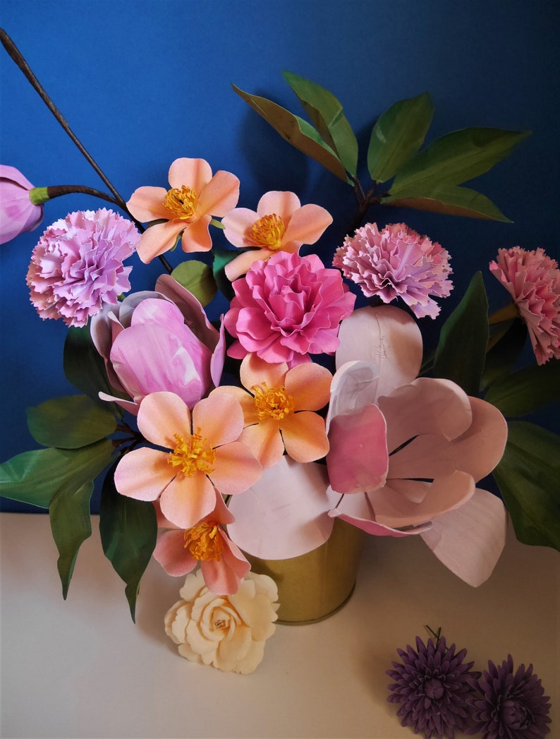 Harmonia Bouquet - Paper Flowers - Templates - Digital Delivery - Video Tutorial - SVG - Cricut - PDF - Silhouette - Scan&Cut - DIY image 10