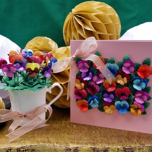 Stiefmütterchen - Papier Blumen - Vorlagen - Sofort Download - Video Tutotial - SVG - Silhouette - Scan&Cut - DIY - Paper Crafts - 3D
