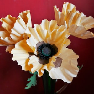Papavero orientale - Fiore di carta - Modelli - Download istantaneo - Fai da te - Video Tutorial - SVG - Cricut - Silhouette - Bouquet - Paper Craft