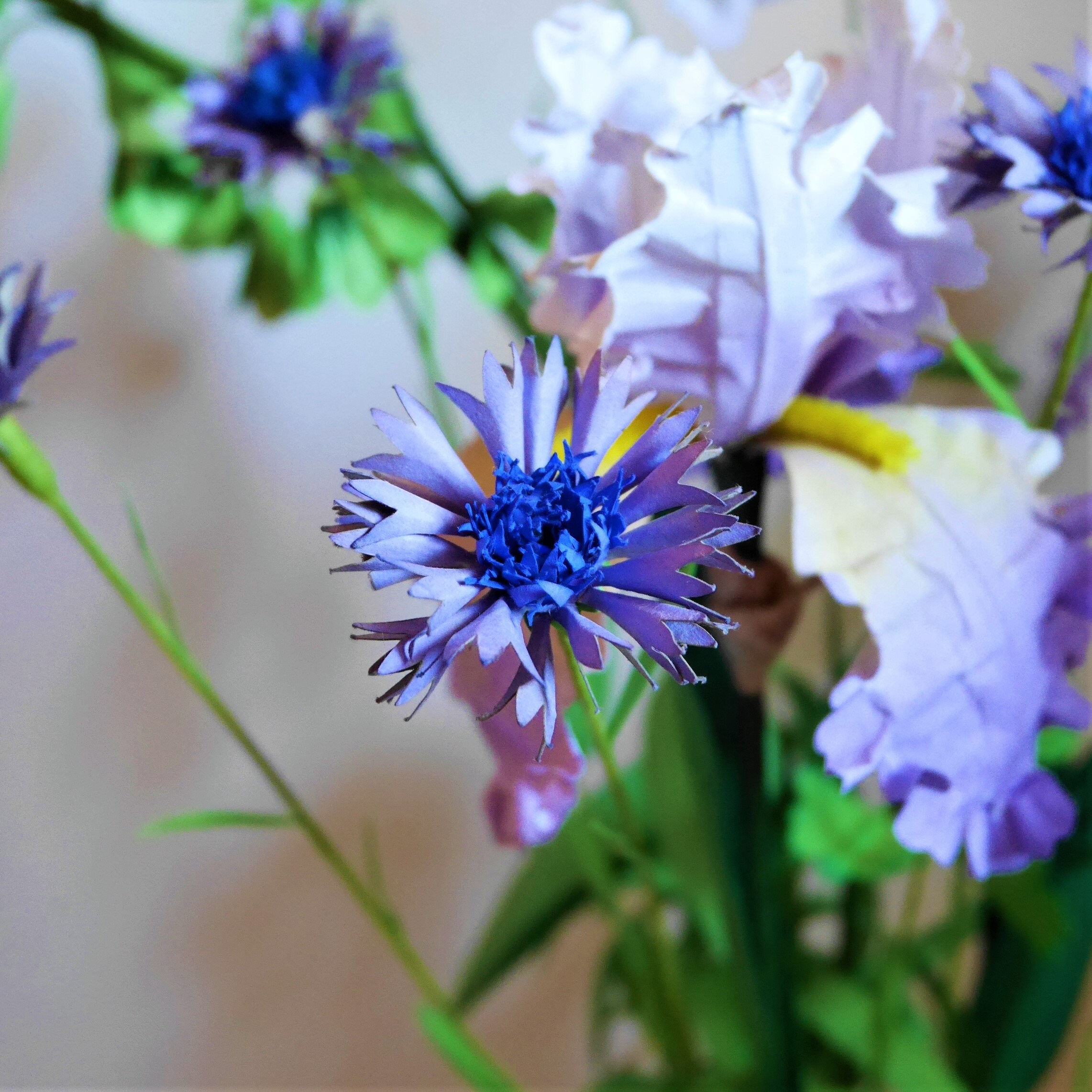Cornflower Paper Flower Templates Video Tutorial | Etsy